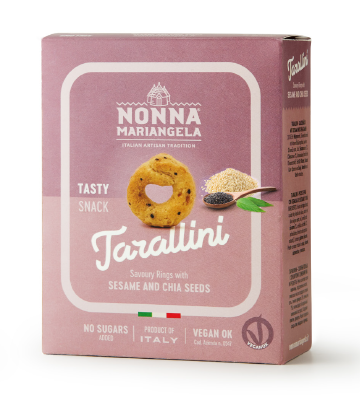 TARALLI 150 GRAMMI SESAMO E CHIA.